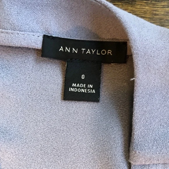 3/$10 Slate Gray Muted Blue Tie Sash Waist Flowy 3/4 Sleeve Blouse - Picture 5 of 6